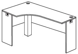 Treo, Rt Ext Corner, Part Mod, 2 rec legs, Jn