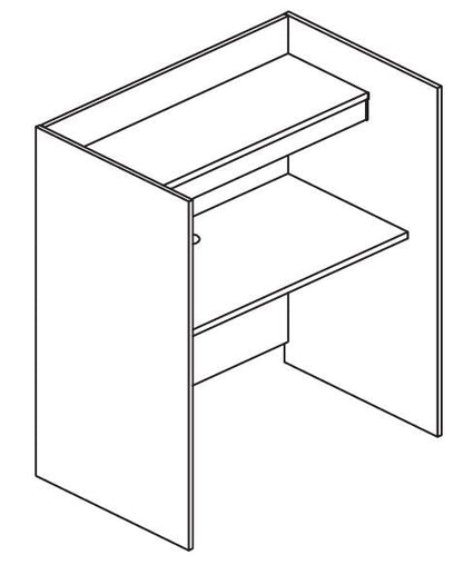 Stand Alone Study Carrel w/ Shelf