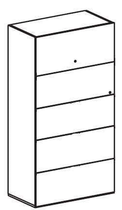 Treo, 5 High FS Lateral File (Clsd Storage Top)